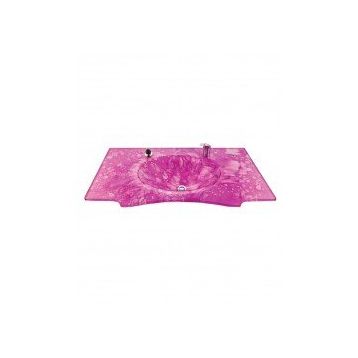 Duru Cam Kelebek Modeli 90x56 cm Cam Lavabo