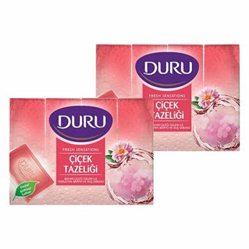 Duru Çiçek Tazeliği 2x600 gr 8 Adet Sabun
