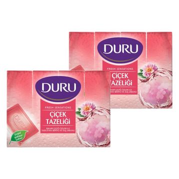 Duru Çiçek Tazeliği 2x600 gr 8 Adet Sabun