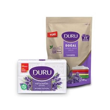 Duru Granül Lavanta 1,6 kg ve 600 gr Saf Doğal Lavanta Sabun