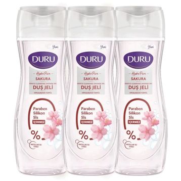 Duru Hydro Pure Sakura 3x450 ml Duş Jeli