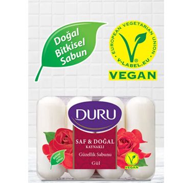 Duru Saf Doğal Kaynaklı Gül 16 Adet 4x280 gr Güzellik Sabunu