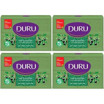 Duru Saf Doğal Zeytinyağı Özlü 16'lı 4 x 600 gr Yeşil Kalıp Sabun