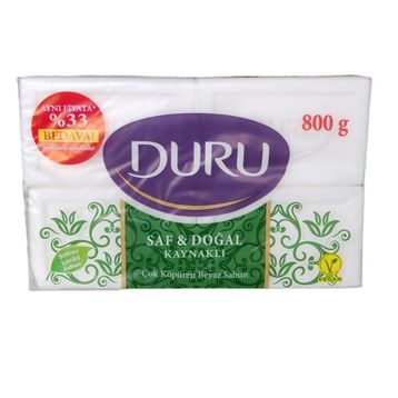 Duru Saf ve Doğal Kaynaklı 4x200 gr Beyaz Sabun (2 adet)
