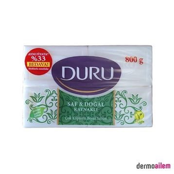 Duru Saf ve Doğal Kaynaklı 4x200 gr Beyaz Sabun (2 adet)
