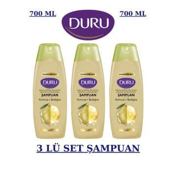 Duru Zeytinyağı Kolajen Kuru ve Normal Saçlar İçin 3x700 ml Şampuan