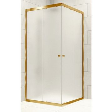 Durul 70x110 cm Kare Altın 5 mm Buzlu Cam 190 cm Yükseklik Duşakabin