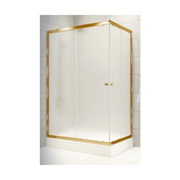 Durul 70x120 cm Kare Altın 5 mm Buzlu Cam 190 cm Yükseklik Duşakabin