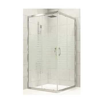 Durul 75x140 cm Kare Çizgili 5 mm Yükseklik 190 cm Duşakabin