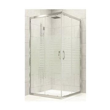 Durul 90x90 cm Kare Çizgili 5 mm Yükseklik 190 cm Duşakabin