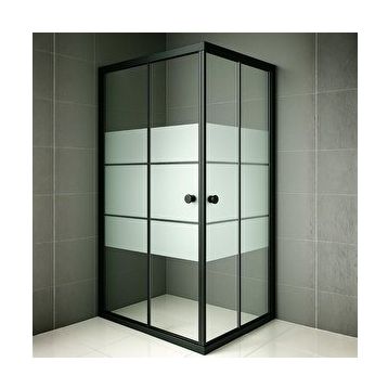 Durul Kare 5 MM Siyah Kumlama Box 70x110 CM Duşakabin