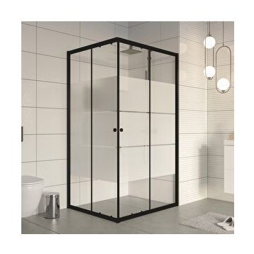 Durul Kare 5 mm Siyah Kumlama Box 75x100 cm Duşakabin