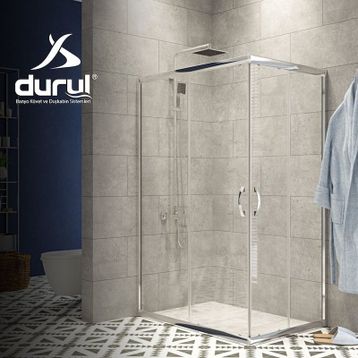 Durul Ön Cephe 5 mm Şeffaf Cam H:190 cm 120 cm Duşakabin