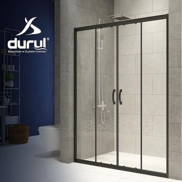 Durul Ön Cephe 5 mm Şeffaf Cam H:190 cm 161 cm Duşakabin