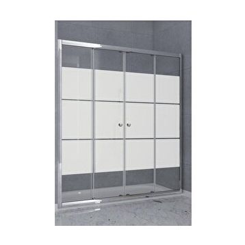 Durul Ön Cephe Gri Kumlama Box Desen 5 mm H:190 199 cm Duşakabin