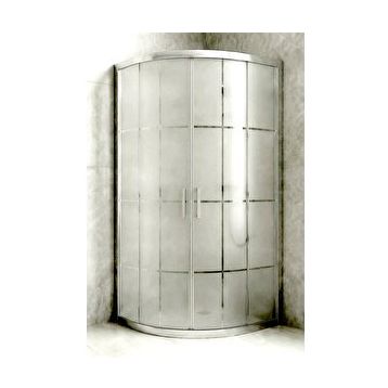 Durul Oval Kumlama Karomat Desen 5mm Yükseklik 190 cm 90x90 cm Duşakabin