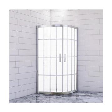 Durul Oval Kumlama Karomat Desen 5mm Yükseklik 190 cm 90x90 cm Duşakabin
