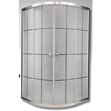 Durul Oval Kumlama Karomat Desen 5mm Yükseklik 190 cm 90x90 cm Duşakabin