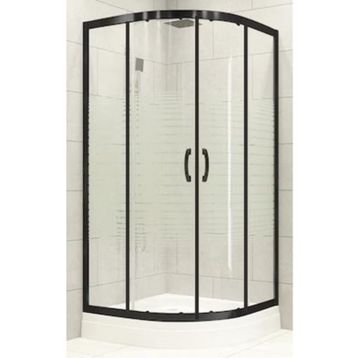 Durul Oval Siyah 90x90 cm Duşakabin