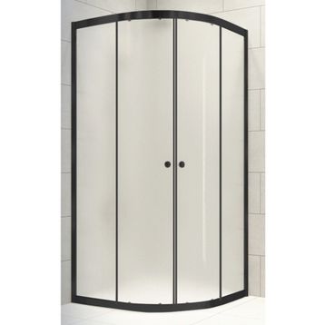 Durul Oval Siyah 90x90 cm Duşakabin