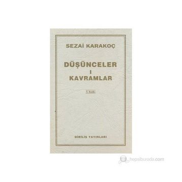 Düşünceler-1 Kavramlar - Sezai Karakoç