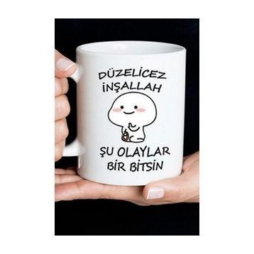 Düzelicez İnşallah Baskılı Kupa