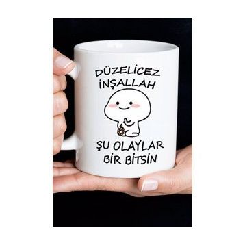 Düzelicez İnşallah Baskılı Kupa