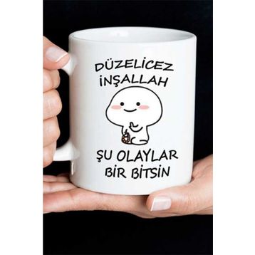 Düzelicez İnşallah Baskılı Kupa