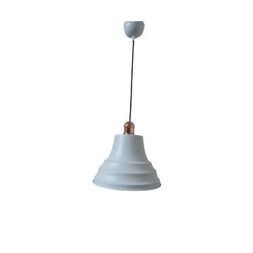 Dylight Retro Metal Bakır Duylu Beyaz Içi Beyaz Tekli 27 cm Sarkıt Avize
