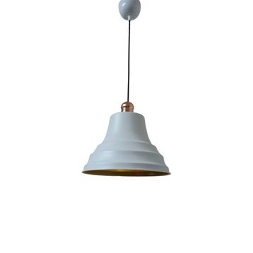 Dylight Retro Metal Bakır Duylu Beyaz Içi Gold Tekli 27 cm Sarkıt Avize