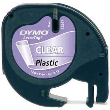 Dymo 12267 Letratag 12x4 Şeffaf Plastik Şerit