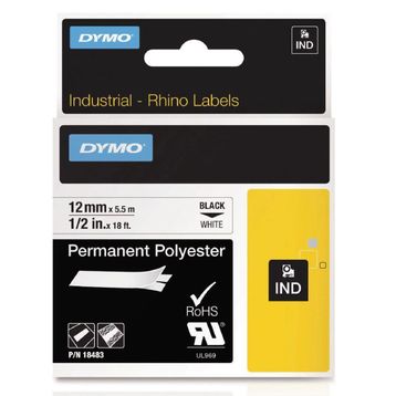 Dymo 18483 12mmx5.5m Rhinopro Sabit Polyester Şerit