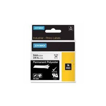 Dymo 1868809 Xtl Isıyla Küçülen Siyah Beyaz 6 mm 2.7 mt Etiket