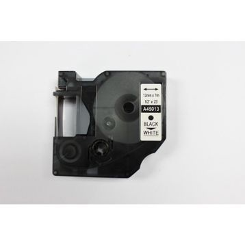 Dymo 45013 12x7 Beyaz Siyah Yedek Şerit