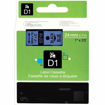 Dymo 53716 Mavi Üzerine Siyah Muadil Etiket