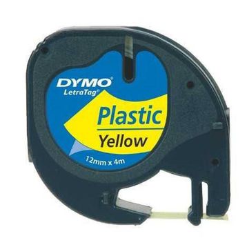 Dymo 59423 Letratag 12x4 Sarı Plastik Şerit