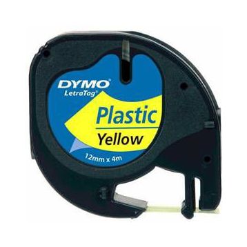 Dymo 59423 Letratag 12x4 Sarı Plastik Şerit