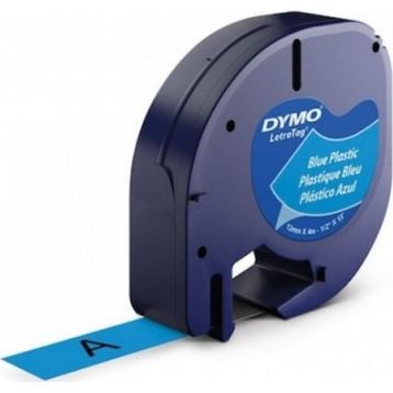 Dymo 59426 Letratag 12 mm x 4 mt Mavi Plastik Şerit