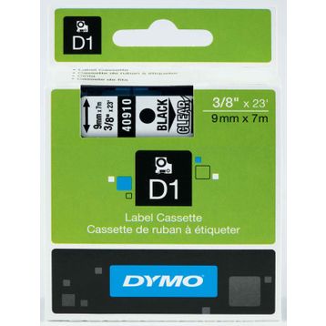 Dymo 720670-40910 D1 Şeffaf-Siyah 9x7 m Şerit