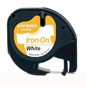 Dymo Beyaz Letratag 12 mm 2 mt Ütü Transfer Şerit