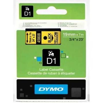 Dymo D1 45808 Sarı Siyah 19 mm 7 mt Yedek Şerit
