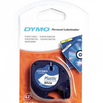 Dymo S0721610 Letratag Beyaz 12 mm X 4 mt Plastik Şerit