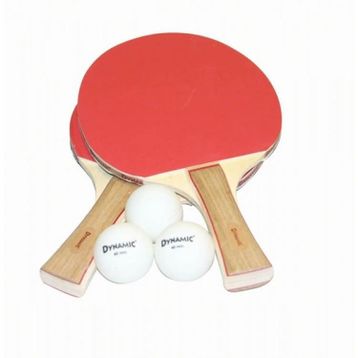 Dynamic 1DYAK8500D 2 Raket 3 Top Set Kırmızı Unisex Masa Tenisi Seti