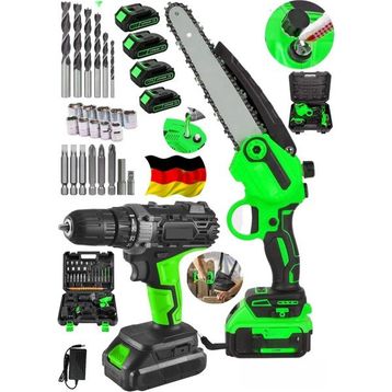 Dynamic Max 930F 4 Akülü Otomatik Yağlamalı Odun Dal Budama Testeresi Darbeli 24 Parça Matkap