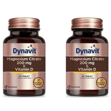 Dynavit Magnesium Citrate 200 mg Vitamin D 2x60 Tablet