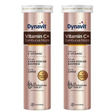 Dynavit Vitamin C+ Sambucus Nigra 20 Efervesan Tablet