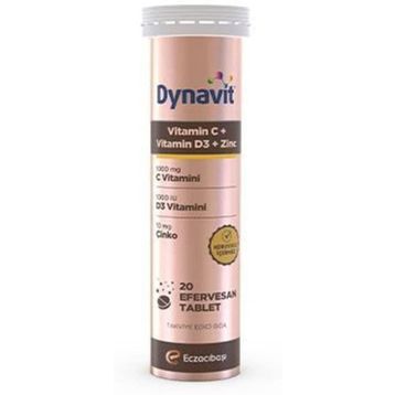 Dynavit Vitamin C Vitamin D3 Zinc 20 Efervesan Tablet