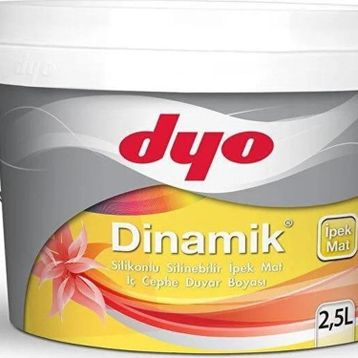 Dyo 0142 2,5 lt Kartepe Dinamik İpekmat Silikonlu Silinebilir İç Cephe Duvar Boyası