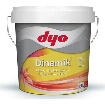 Dyo 0542 Rozet Gümüşü 15 lt Dinamik Silikonlu Silinebilir İpekmat İç Cephe Duvar Boyası