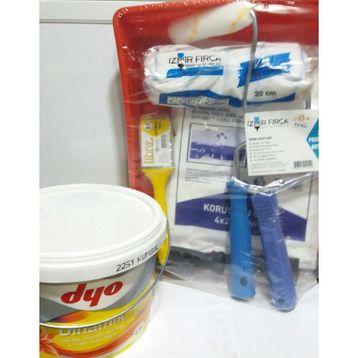 Dyo Dinamik İpek Mat 2.5lt+boyacı Seti Silikonlu İç Cephe Boyası
